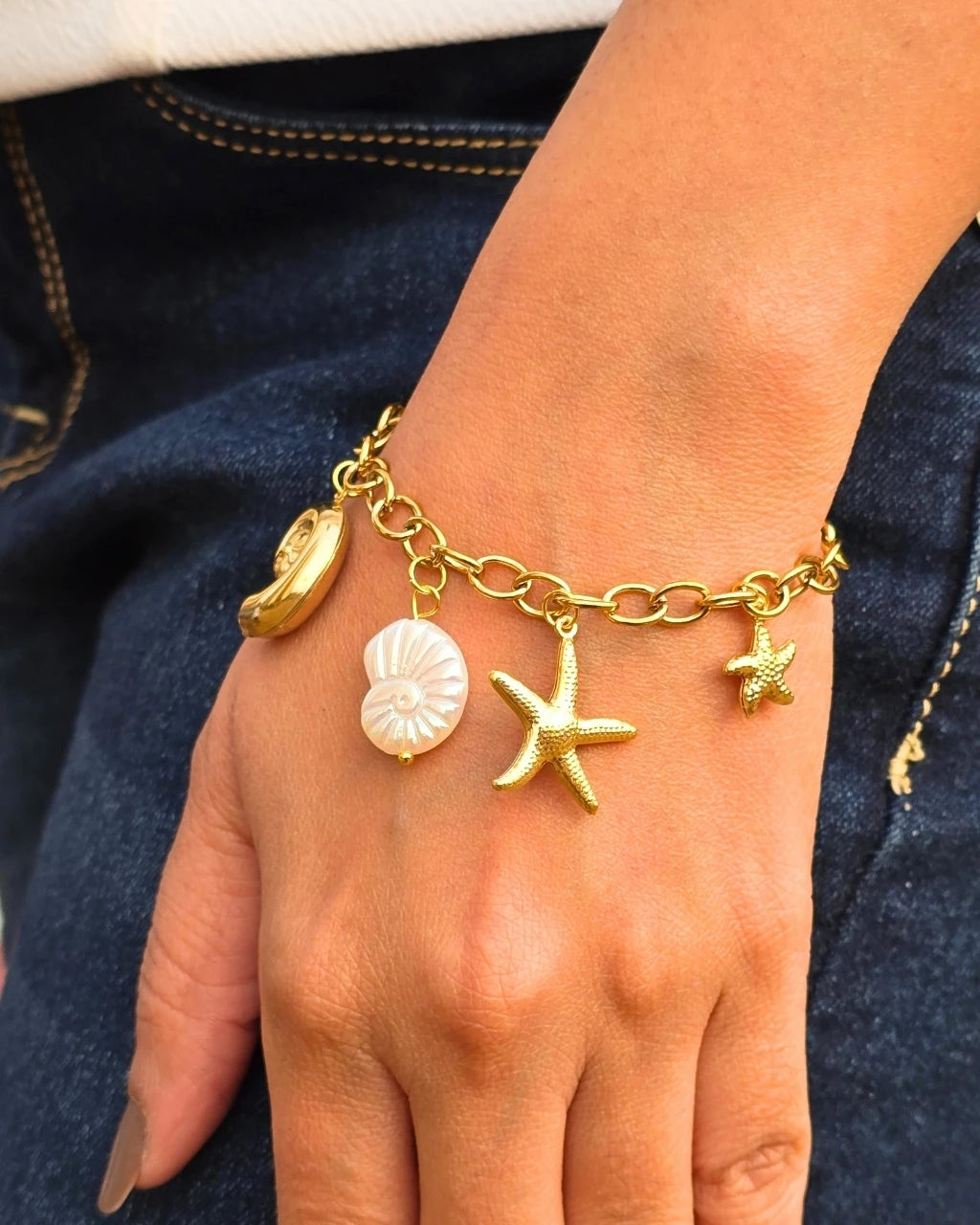 Island Mood Charm Bracelet - 18k Gold Plated