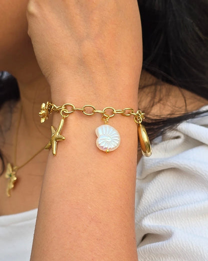 Island Mood Charm Bracelet - 18k Gold Plated