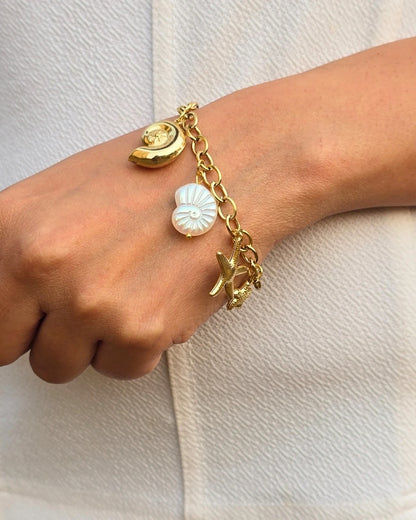 Island Mood Charm Bracelet - 18k Gold Plated