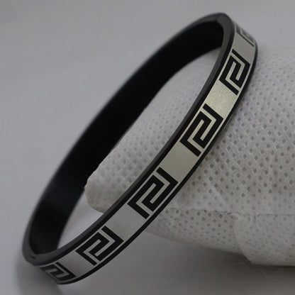 Men's Textured Zig Zag Kada Bracelet Design