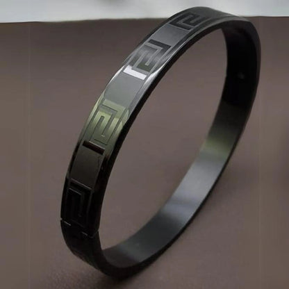 Men's Textured Zig Zag Kada Bracelet Design 1