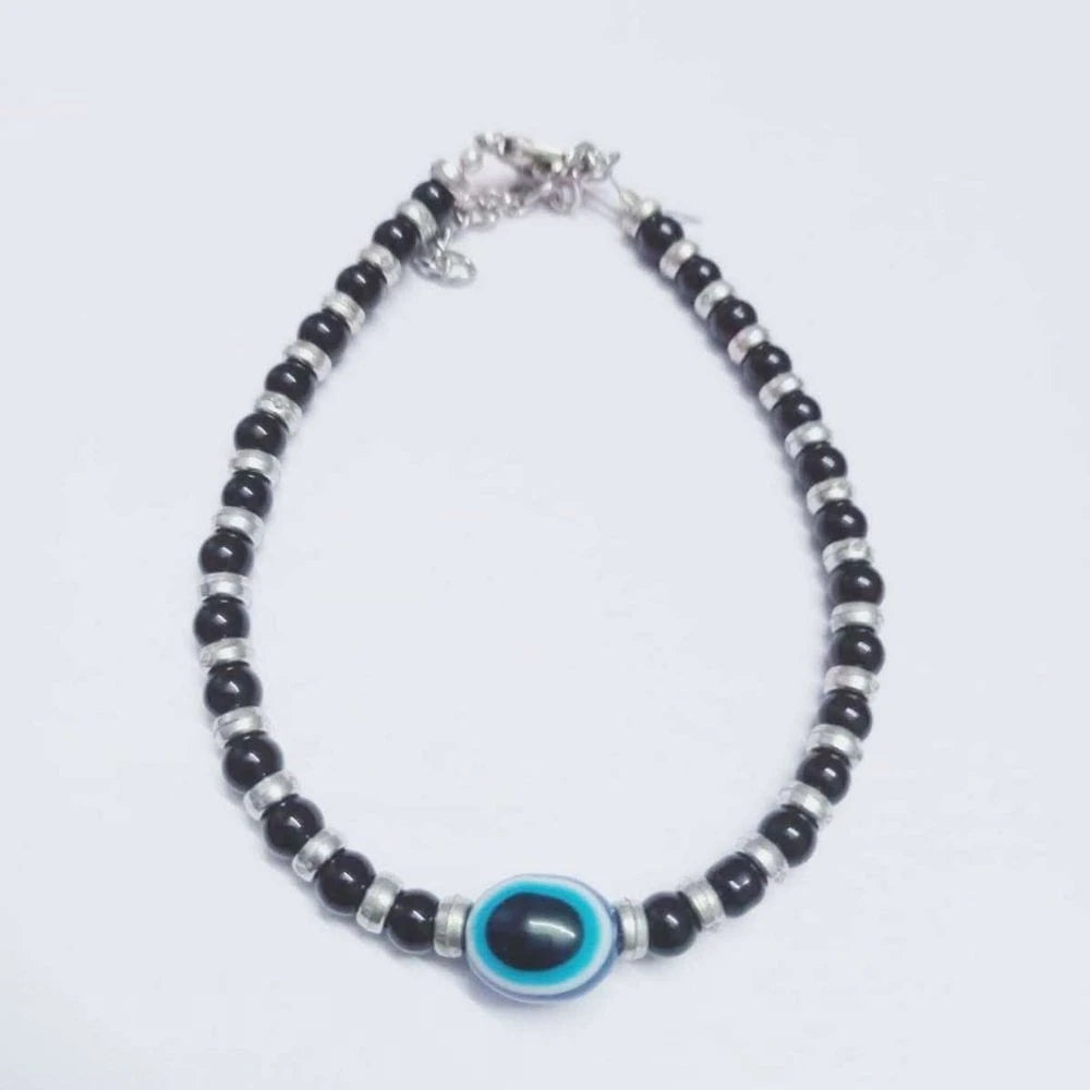 Midnight Evil Eye Beaded Bracelet
