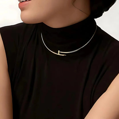 NAIL CHOKER NECKLACE - 18K Gold Plated DemiFine Jewellery