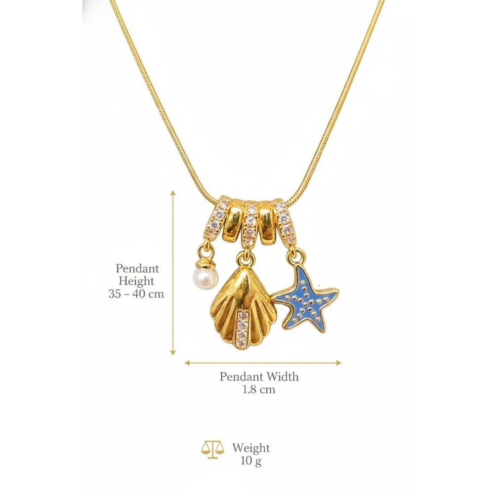 Ocean Charm Necklace – 18K Gold Plated