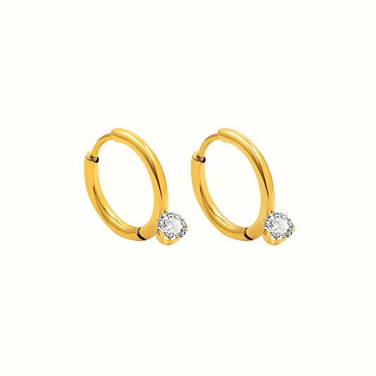 Princess Shine Hoops - 18k Gold Plated