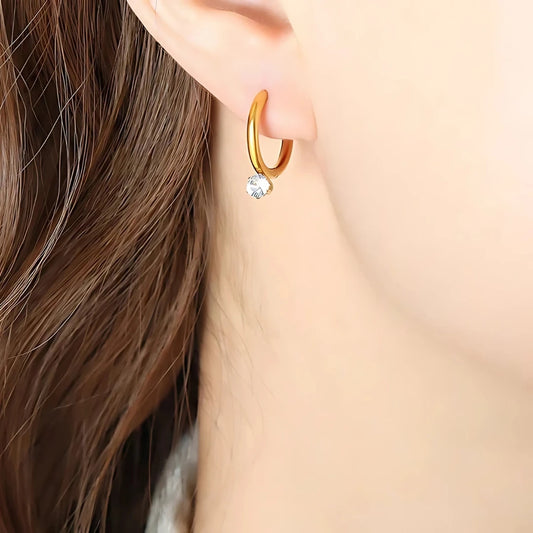 Princess Shine Hoops - 18k Gold Plated