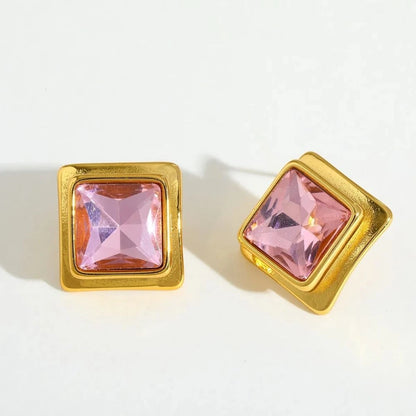 Prisma Gem Studs – 18K Gold Plated