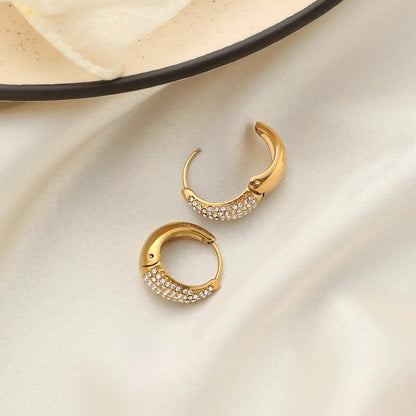 Regal Drop Hoops - 18k Gold Plated Earrings