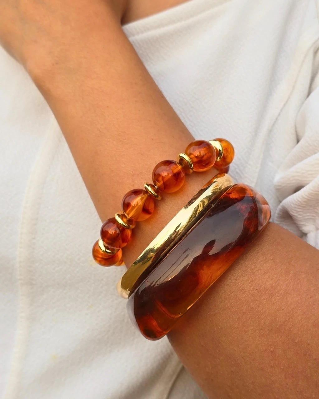 Resin Brown Bangle Combo