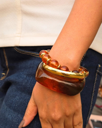 Resin Brown Bangle Combo