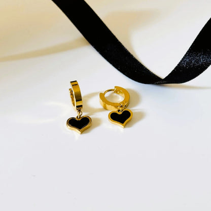 Romeo Heart Hoops - 18k Gold Plated Earrings