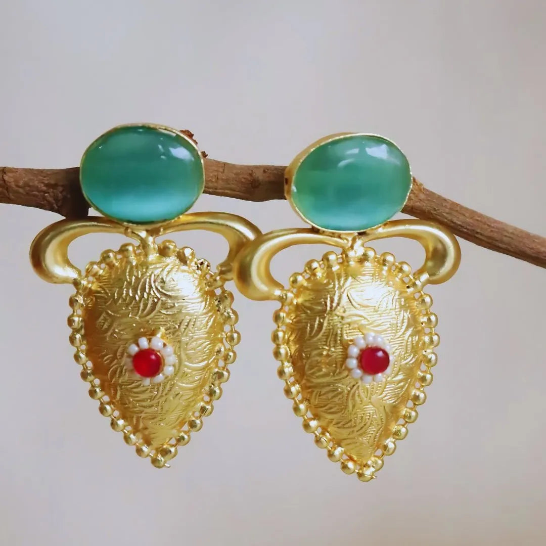 Sea Green Matki Earrings