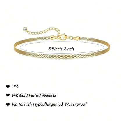 Snake Anklet - 18k Gold Plated