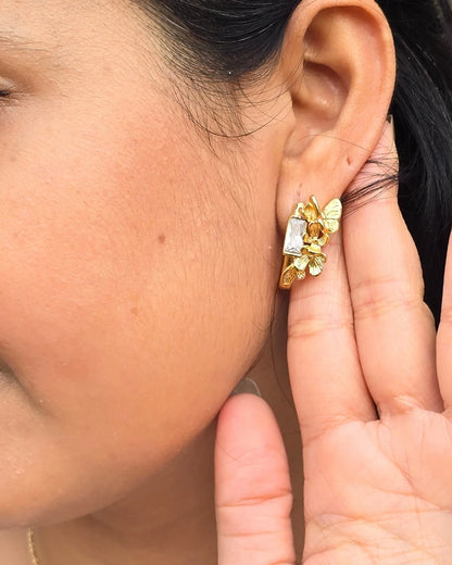 Snowflake 18K Gold plated Earrings