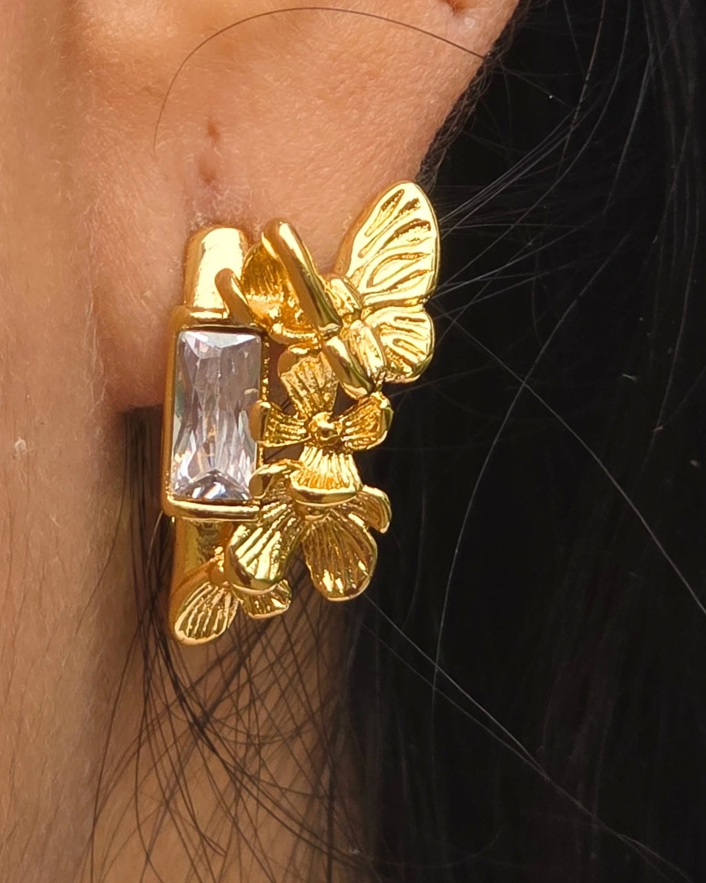 Snowflake 18K Gold plated Earrings