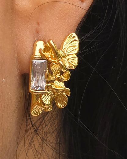 Snowflake 18K Gold plated Earrings