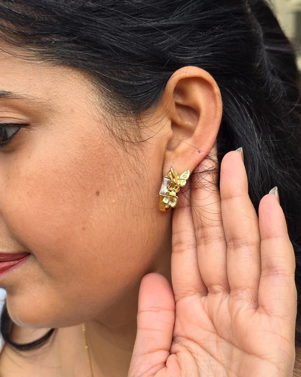 Snowflake 18K Gold plated Earrings