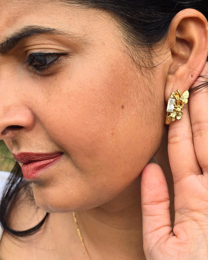 Snowflake 18K Gold plated Earrings