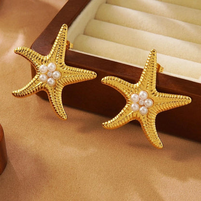 Starfish Earrings – 18K Gold Plated