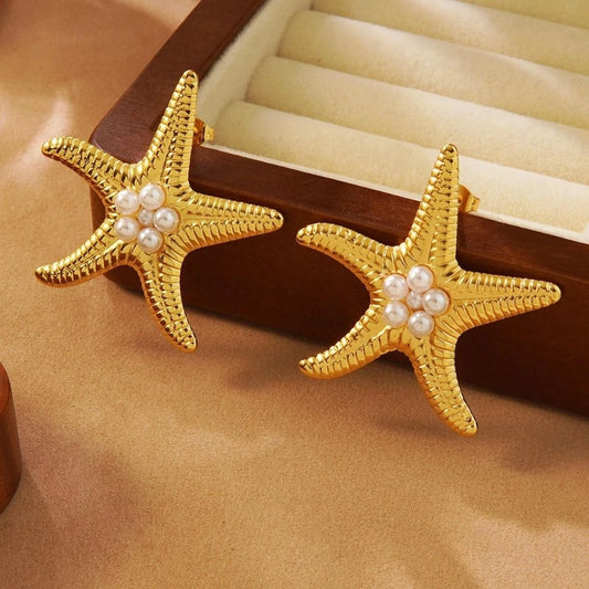 Starfish Earrings – 18K Gold Plated