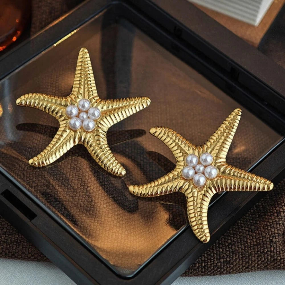 Starfish Earrings – 18K Gold Plated