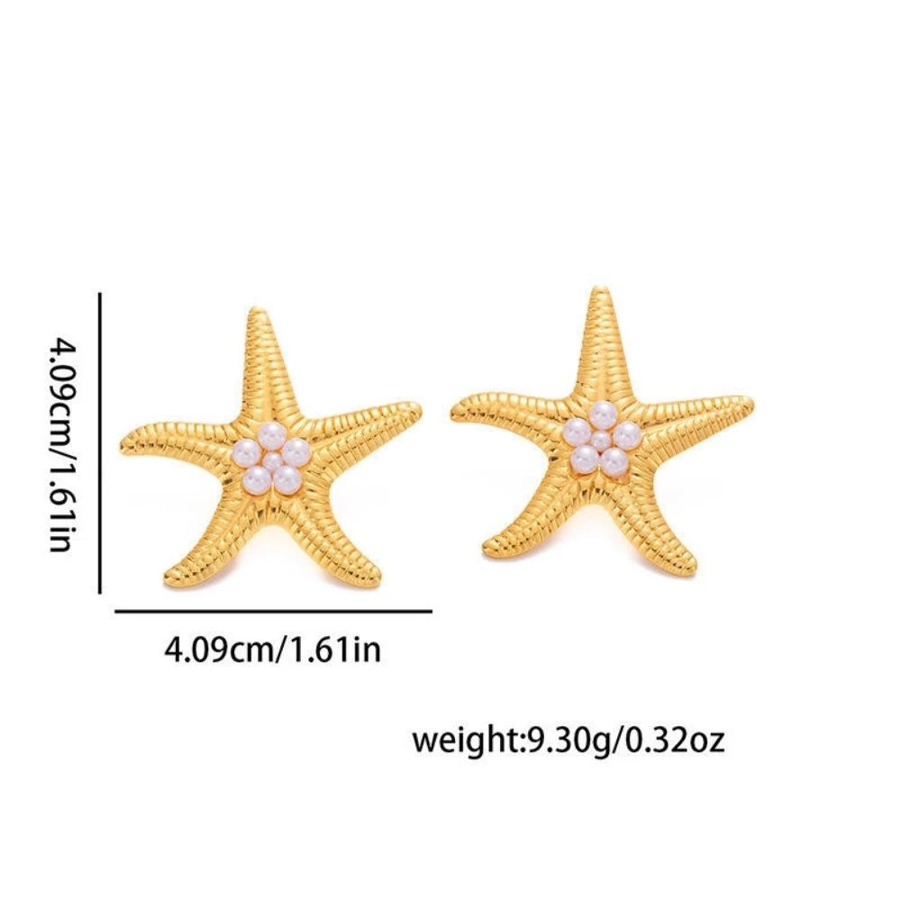 Starfish Earrings – 18K Gold Plated