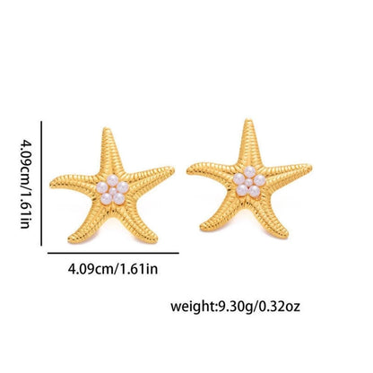 Starfish Earrings – 18K Gold Plated