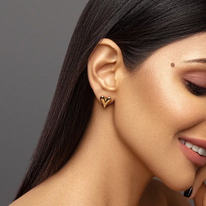 Sweet Heart Earrings - 18K Gold Plated Demi Fine Earrings