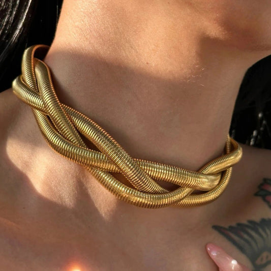 Triple Layer Braided Anti Tarnish Choker