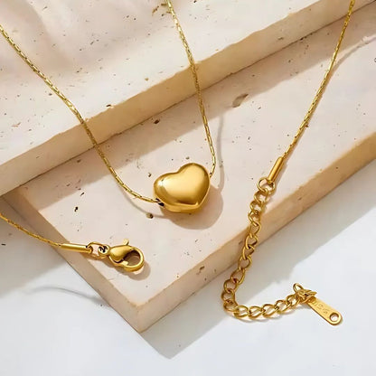 Dainty Diamond + Sweetheart Heart Pendant Combo