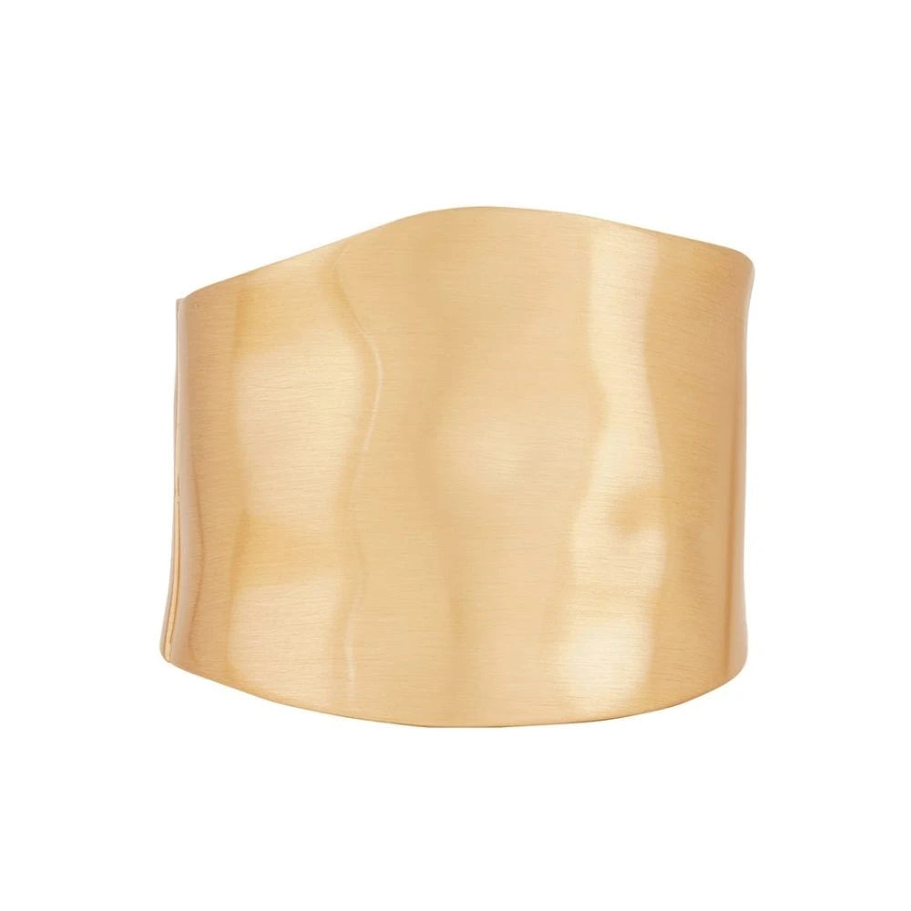 Wave Cuff Gold Bracelet - 18K Gold Plated