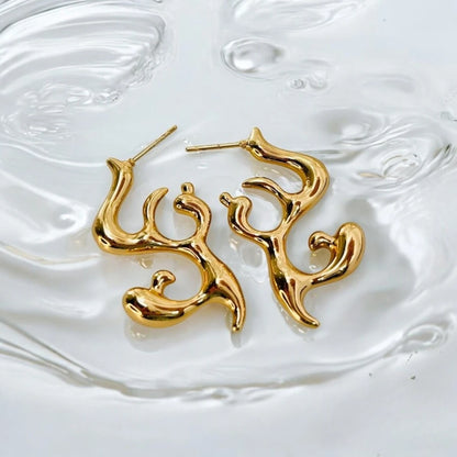 Wiggle Earrings - 18 Gold Plated Earrings