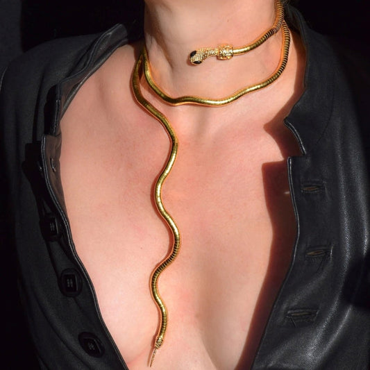 Wrap Around Snake Necklace and Snake Bracelet