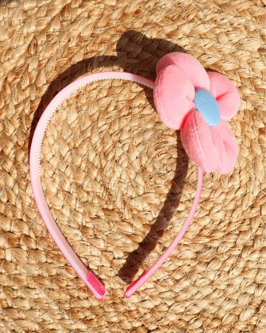 Dark Pink Flower Hair Band (1 pc)