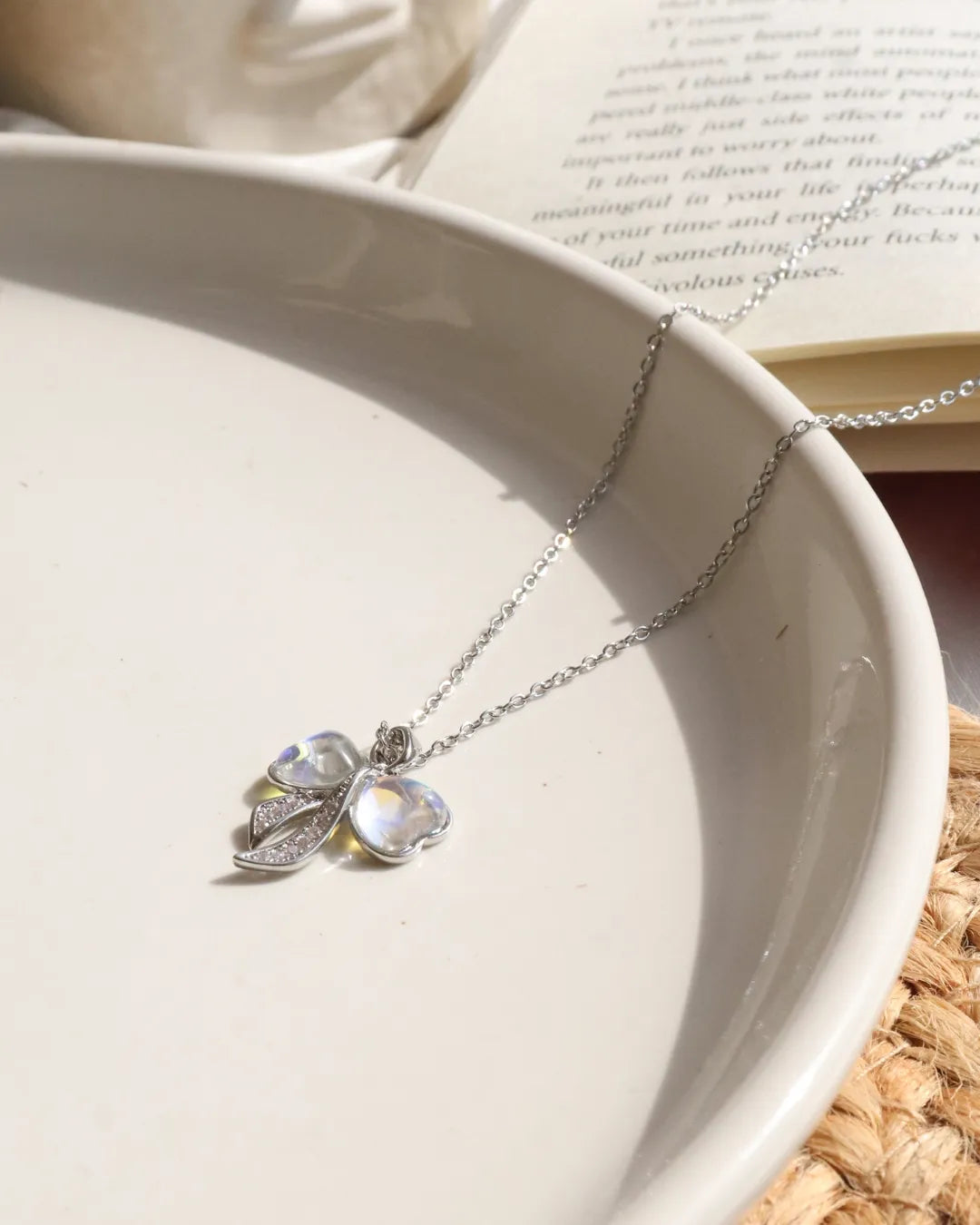 Silver Bow Necklace Chain